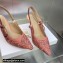Dior Heel 6.5cm J'Adior Slingback Pumps in Pink and Gray Embroidered Cotton with Toile de Jouy Sauvage Motif 2023