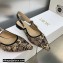 Dior J'Adior Slingback Ballerina Flats in Beige Multicolor Embroidered Cotton with Toile de Jouy Voyage Motif 2023