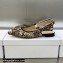 Dior J'Adior Slingback Ballerina Flats in Beige Multicolor Embroidered Cotton with Toile de Jouy Voyage Motif 2023