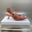 Dior Heel 6.5cm J'Adior Slingback Pumps in Pink and Gray Embroidered Cotton with Toile de Jouy Sauvage Motif 2023