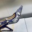 Dior Heel 9.5cm J'Adior Slingback Pumps in Blue Multicolor Embroidered Cotton with Toile de Jouy Voyage Motif 2023