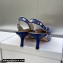 Dior Heel 6.5cm J'Adior Slingback Pumps in Blue Multicolor Embroidered Cotton with Toile de Jouy Voyage Motif 2023