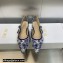 Dior J'Adior Slingback Ballerina Flats in Blue Multicolor Embroidered Cotton with Toile de Jouy Voyage Motif 2023