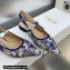 Dior J'Adior Slingback Ballerina Flats in Blue Multicolor Embroidered Cotton with Toile de Jouy Voyage Motif 2023