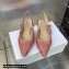 Dior J'Adior Slingback Ballerina Flats in Pink and Gray Embroidered Cotton with Toile de Jouy Sauvage Motif 2023