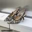 Dior Heel 6.5cm J'Adior Slingback Pumps in Black Multicolor Embroidered Cotton with Toile de Jouy Voyage Motif 2023