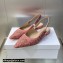 Dior J'Adior Slingback Ballerina Flats in Pink and Gray Embroidered Cotton with Toile de Jouy Sauvage Motif 2023