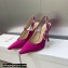 Dior Heel 9.5cm J'Adior Slingback Pumps in Fuchsia Embroidered Satin and Cotton 2023