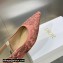 Dior J'Adior Slingback Ballerina Flats in Pink and Gray Embroidered Cotton with Toile de Jouy Sauvage Motif 2023