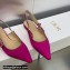 Dior J'Adior Slingback Ballerina Flats in Fuchsia Embroidered Satin and Cotton 2023