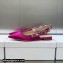 Dior J'Adior Slingback Ballerina Flats in Fuchsia Embroidered Satin and Cotton 2023