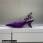 Dior Heel 6.5cm J'Adior Slingback Pumps in Purple Embroidered Satin and Cotton 2023