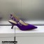 Dior Heel 6.5cm J'Adior Slingback Pumps in Purple Embroidered Satin and Cotton 2023