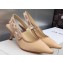 Dior Heel 6.5cm J'Adior Slingback Pumps in Nude Embroidered Satin and Cotton 2023