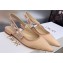 Dior J'Adior Slingback Ballerina Flats in Nude Embroidered Satin and Cotton 2023