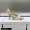 Dior Heel 9.5cm J'Adior Slingback Pumps in White Transparent Mesh Embroidered with D-Lace Macramé Motif 2023
