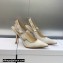 Dior Heel 9.5cm J'Adior Slingback Pumps in White Embroidered Satin and Cotton 2023