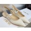 Dior J'Adior Slingback Ballerina Flats in White Embroidered Satin and Cotton 2023