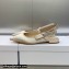 Dior J'Adior Slingback Ballerina Flats in White Embroidered Satin and Cotton 2023