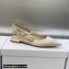 Dior J'Adior Slingback Ballerina Flats in White Embroidered Satin and Cotton 2023