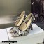 Dior Heel 9.5cm J'Adior Slingback Pumps in White Cotton Embroidered with Plan de Paris Motif 2023