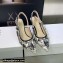 Dior Heel 6.5cm J'Adior Slingback Pumps in White Cotton Embroidered with Plan de Paris Motif 2023