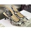 Dior Heel 6.5cm J'Adior Slingback Pumps in White Cotton Embroidered with Plan de Paris Motif 2023