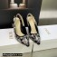 Dior Heel 9.5cm J'Adior Slingback Pumps in Black Cotton Embroidered with Plan de Paris Motif 2023
