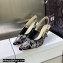 Dior Heel 6.5cm J'Adior Slingback Pumps in Black Cotton Embroidered with Plan de Paris Motif 2023