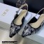 Dior J'Adior Slingback Ballerina Flats in Black Cotton Embroidered with Plan de Paris Motif 2023