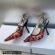 Dior Heel 9.5cm J'Adior Slingback Pumps in Red Multicolor Embroidered Cotton with Toile de Jouy Voyage Motif 2023