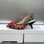 Dior Heel 6.5cm J'Adior Slingback Pumps in Red Multicolor Embroidered Cotton with Toile de Jouy Voyage Motif 2023
