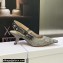 Dior Heel 6.5cm J'Adior Slingback Pumps in Gray Transparent Mesh Embroidered with D-Lace Macramé Motif 2023