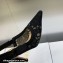 Dior Heel 9.5cm J'Adior Slingback Pumps in Black Transparent Mesh Embroidered with D-Lace Macramé Motif 2023