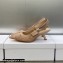Dior Heel 6.5cm J'Adior Slingback Pumps in Nude Transparent Mesh Embroidered with D-Lace Macramé Motif 2023