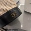 Cheap Sale Chanel Raffia and Leather Bucket Bag Black 2023