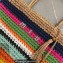 Cheap Sale Miu Miu Raffia and Leather Tote Bag Striped 2023