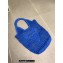Cheap Sale Prada Raffia Crochet and Leather Tote Bag Blue 2023