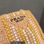 Cheap Sale Prada Raffia Crochet Tote Bag with wooden beads 1BG425 Apricot 2023