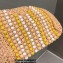 Cheap Sale Prada Raffia Crochet Tote Bag with wooden beads 1BG425 Apricot 2023