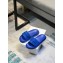 Versace Logo Lettering Rubber pool Slides Blue 2023