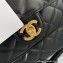 Chanel Lambskin Shopping Bag with Front Pocket AS2942 Black 2023