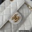 Chanel Lambskin Shopping Bag with Front Pocket AS2942 White 2023