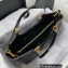Chanel Waxy Calfskin Chain Shopping Tote Bag AS3688 Black 2023
