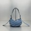 Balenciaga Le Cagole XS Shoulder Bag in blue BB Monogram bleached denim