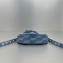 Balenciaga Le Cagole XS Shoulder Bag in blue BB Monogram bleached denim