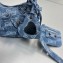Balenciaga Le Cagole XS Shoulder Bag in blue BB Monogram bleached denim
