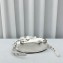 Balenciaga Le Cagole XS Shoulder Bag in Arena lambskin White with piercing