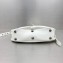 Balenciaga Le Cagole Small Shoulder Bag in crocodile embossed calfskin White with rhinestones