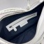 Balenciaga Le Cagole Small Shoulder Bag in crocodile embossed calfskin White with rhinestones